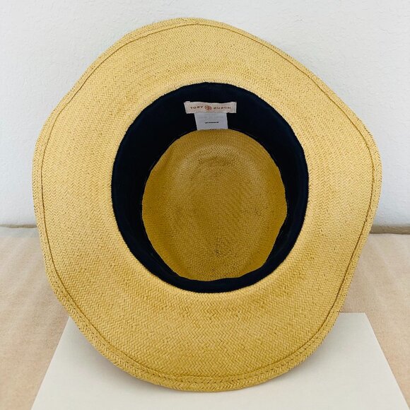 Tory Burch Tan Hat with Blue Embroidery - Picture 6 of 7